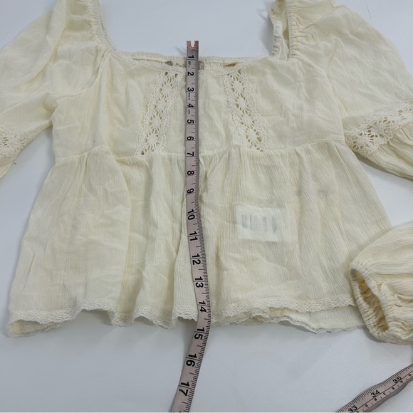 NWT Altar'd State Square Neck Ethereal‎ Cream Boho Peasant Top M - Picture 4 of 6